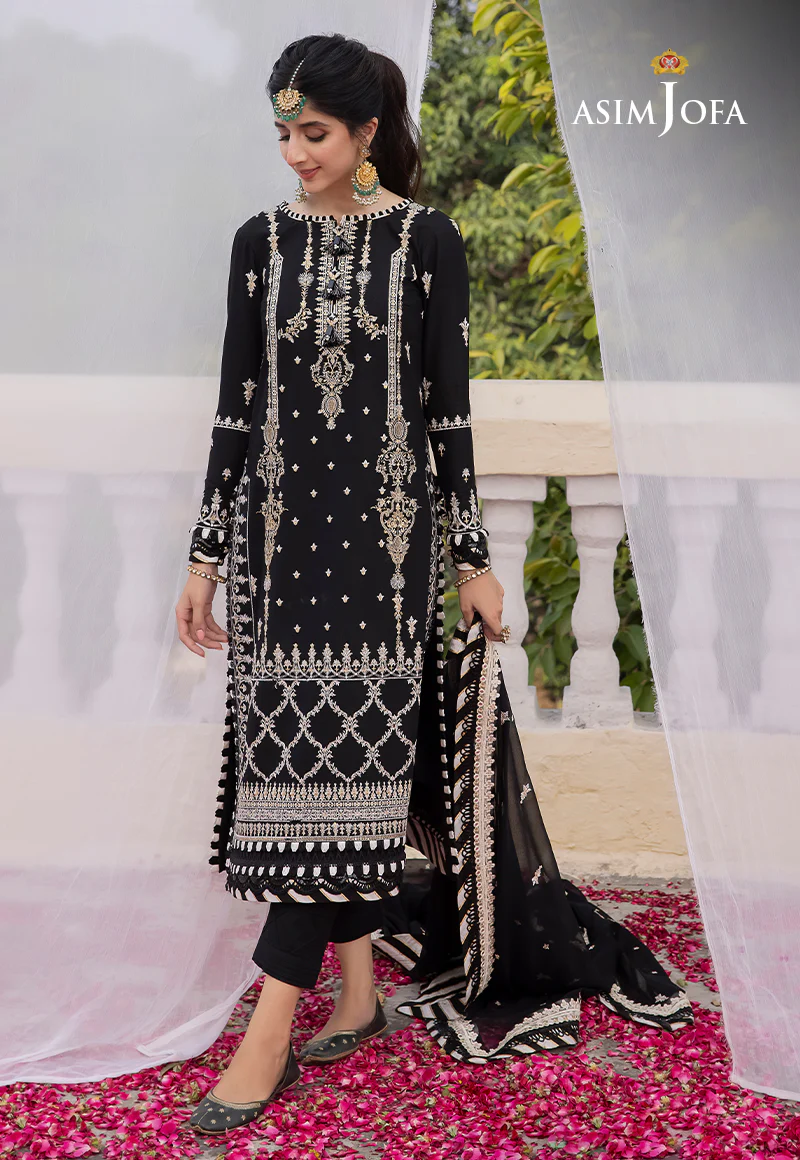 AJAB-01 EMBROIDERED LAWN SILK 3 PCS - Image 11