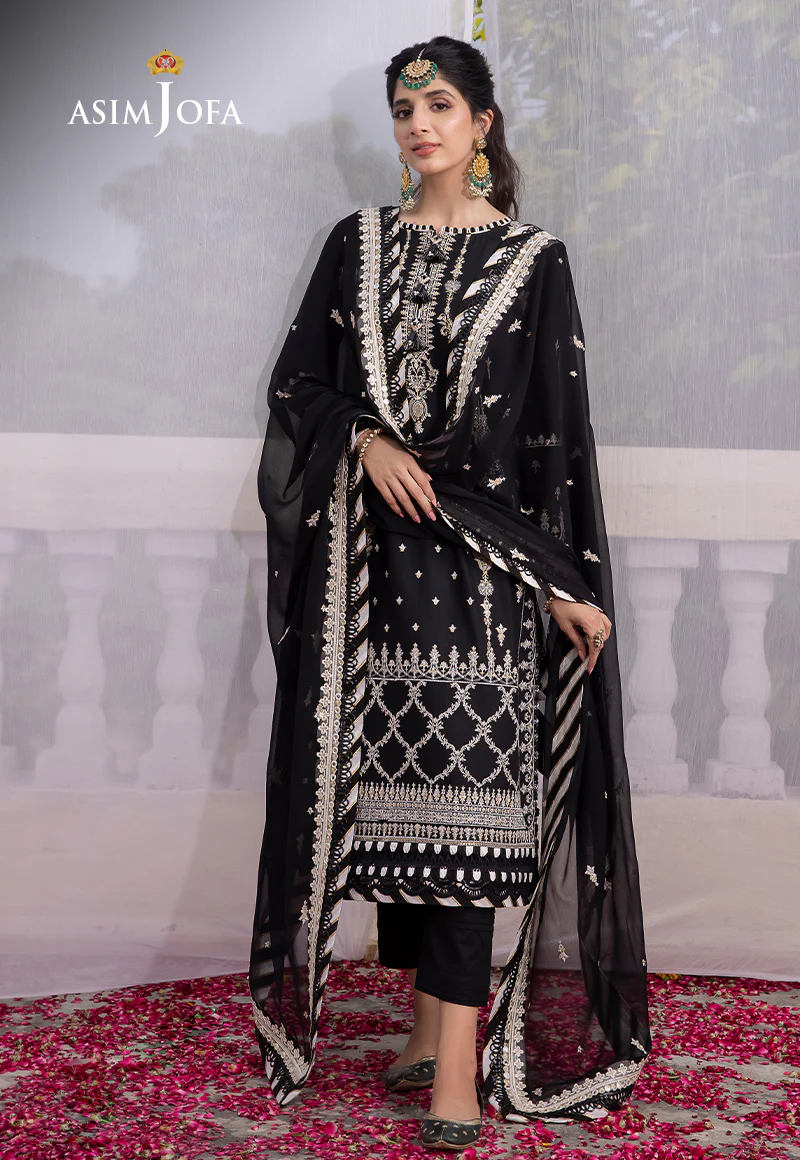 AJAB-01 EMBROIDERED LAWN SILK 3 PCS - Image 8