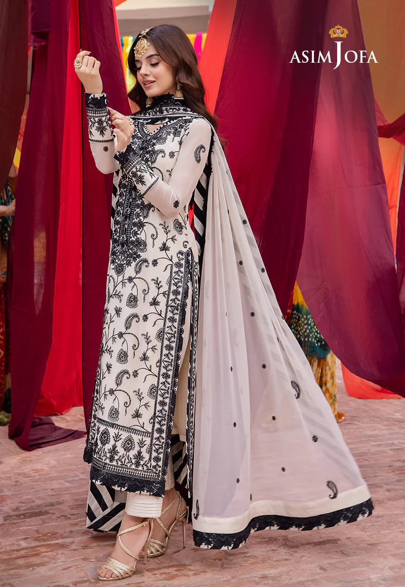 AJAB-02 EMBROIDERED CHIFFON 3 PCS - Image 4