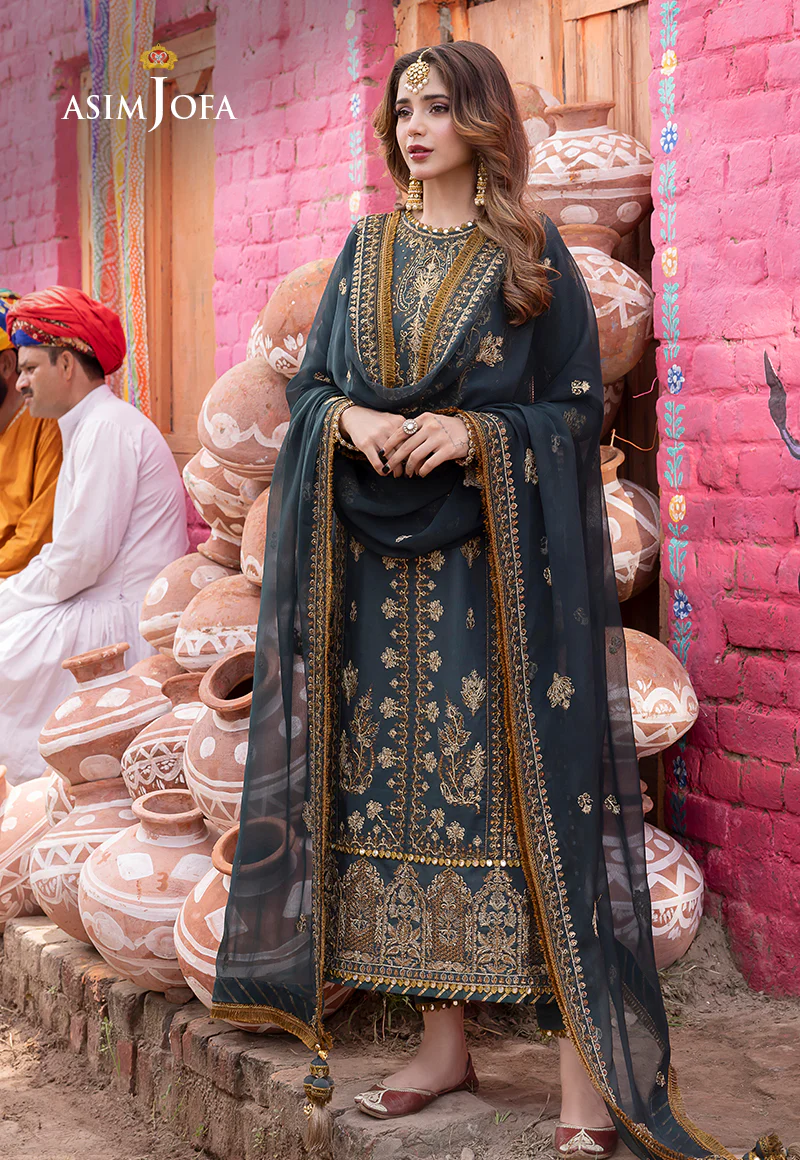 AJAB-07 EMBROIDERED LAWN SILK 3 PCS - Image 8