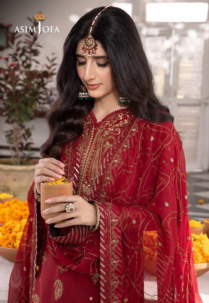 AJABP-24 EMBROIDERED LAWN SILK 3 PCS STITCHED - Image 12
