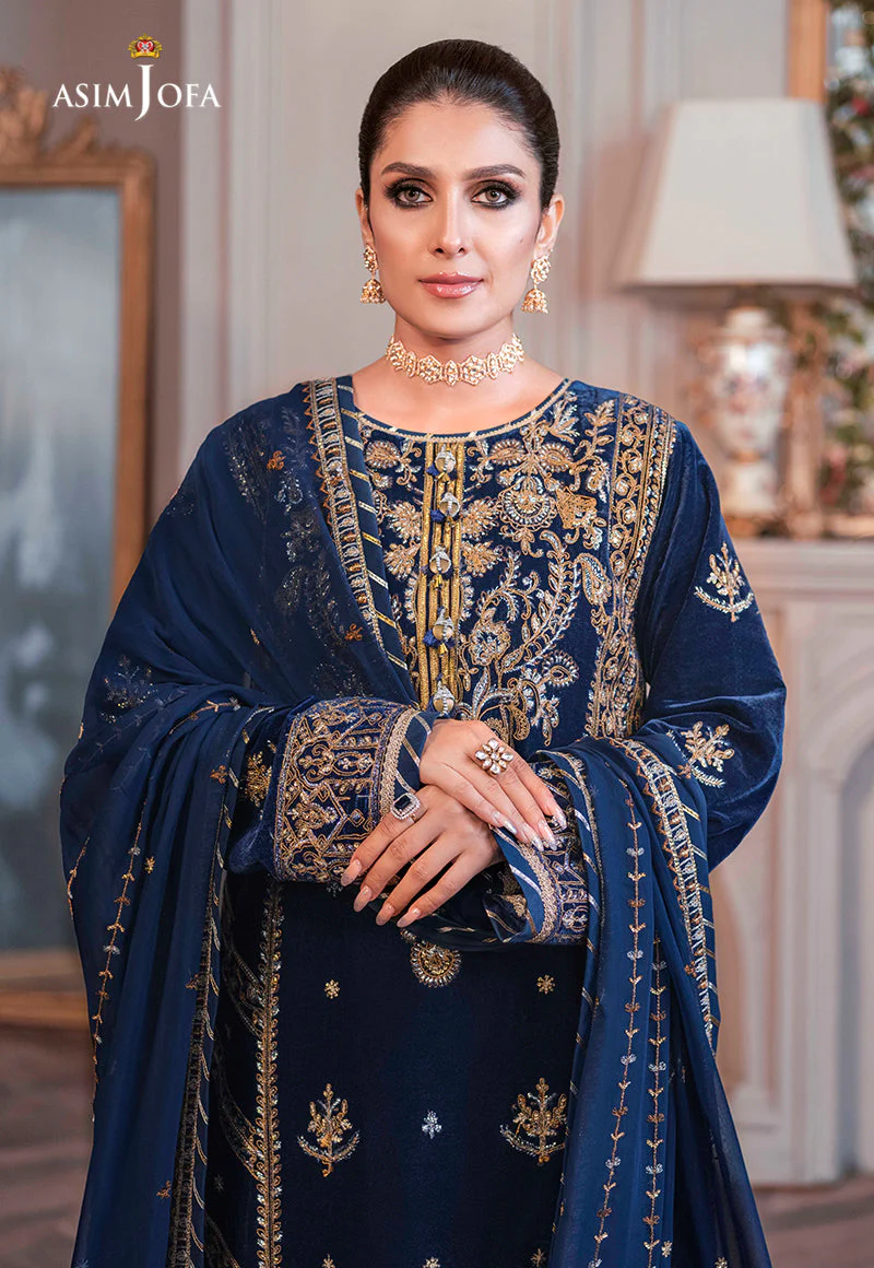 AJAM-08 EMBROIDERED VELVET 3 PCS - Image 9