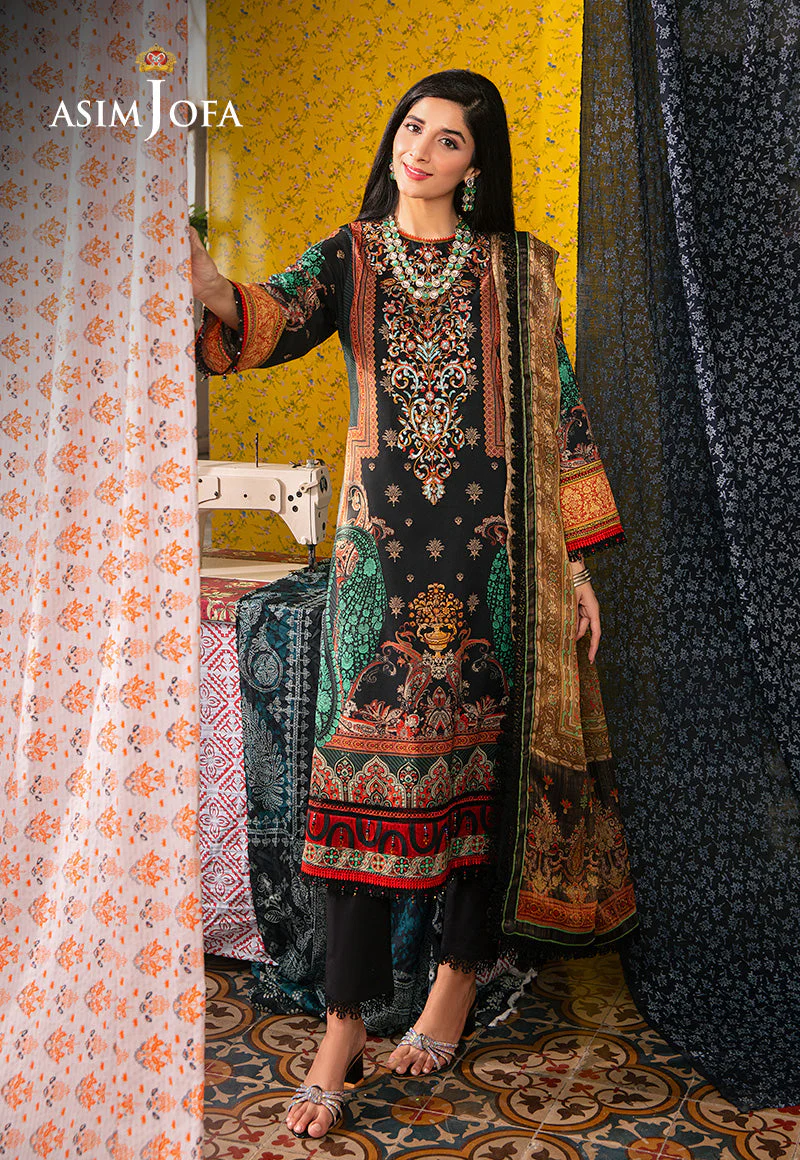 AJARP-18 PRINTED LAWN STITCHED 3 PCS - Image 9