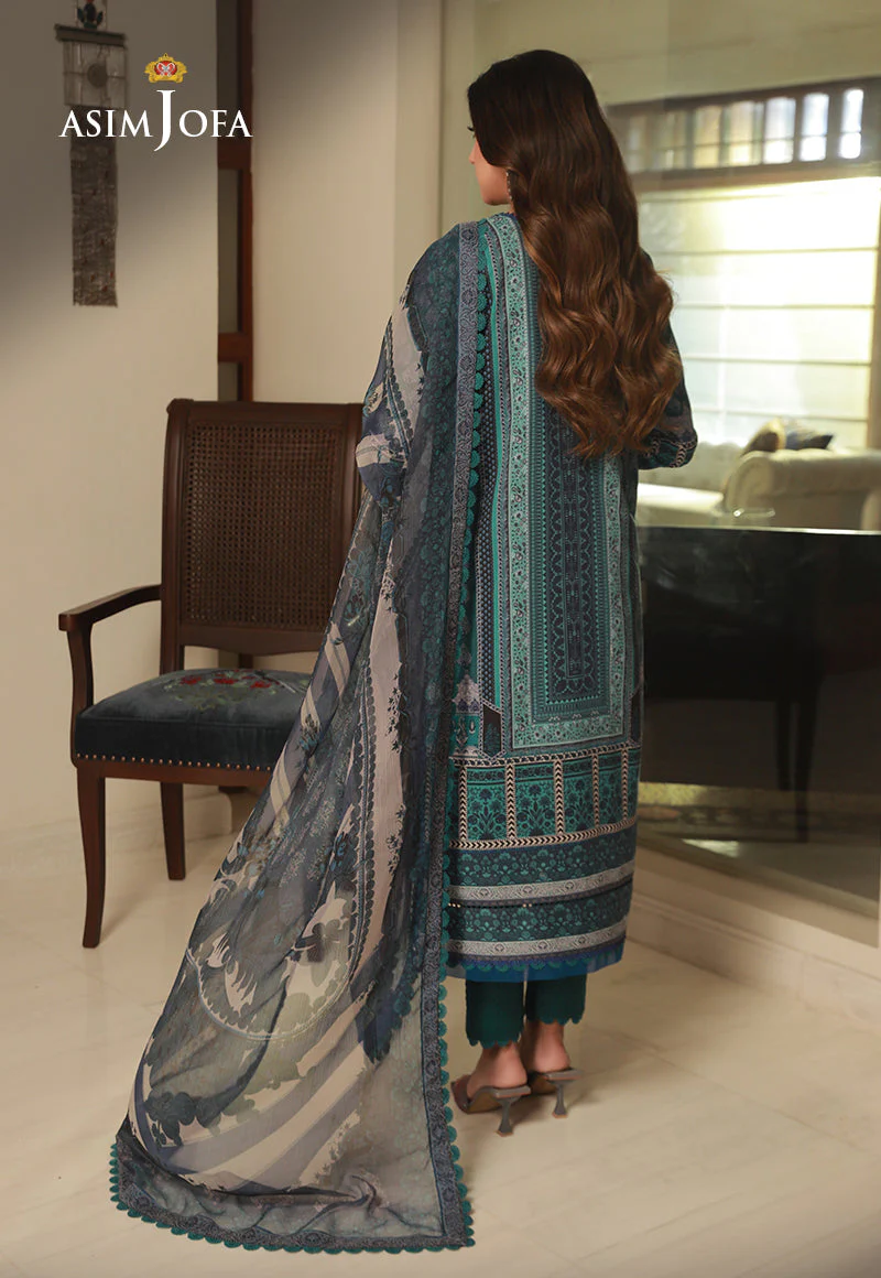 AJAS-02 DESIGNERS EMBROIDERED STITCHED 3 PCS - Image 2