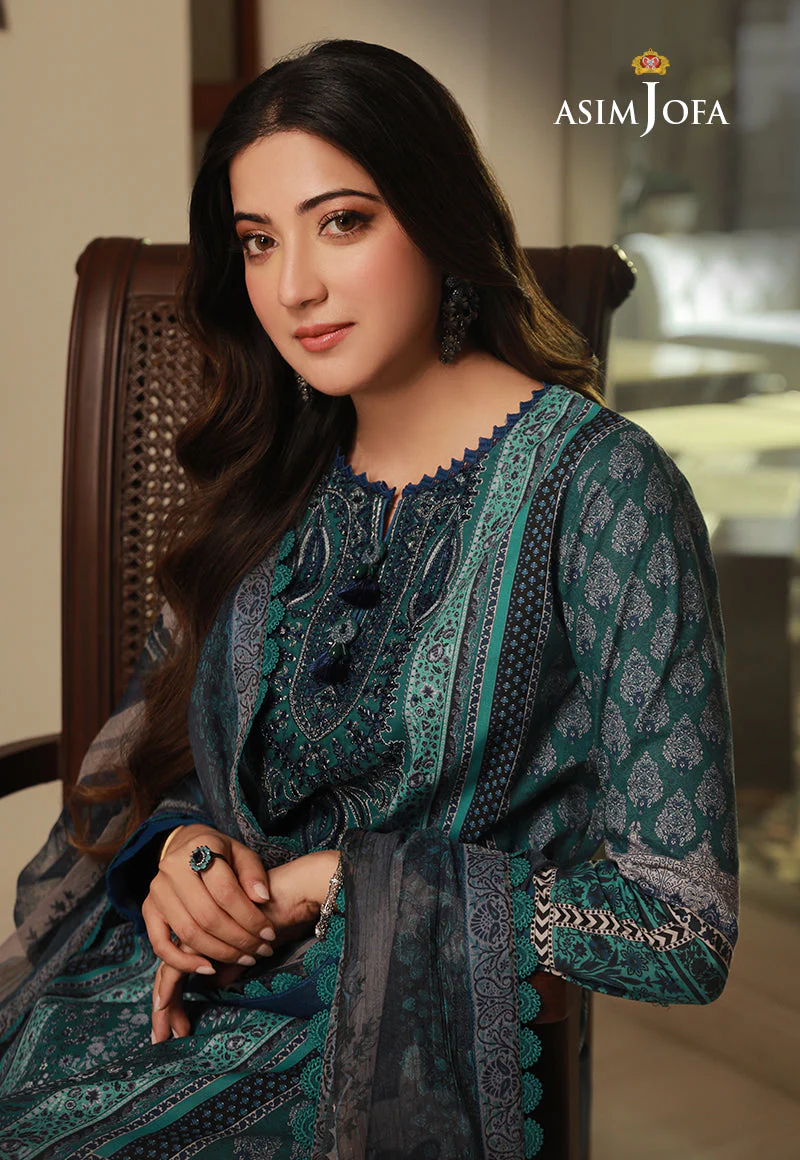 AJAS-02 DESIGNERS EMBROIDERED STITCHED 3 PCS - Image 7