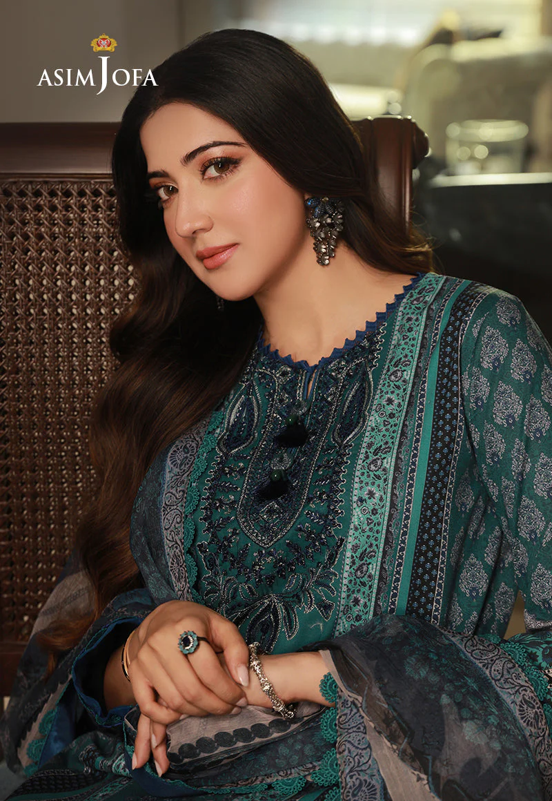 AJAS-02 DESIGNERS EMBROIDERED STITCHED 3 PCS - Image 8
