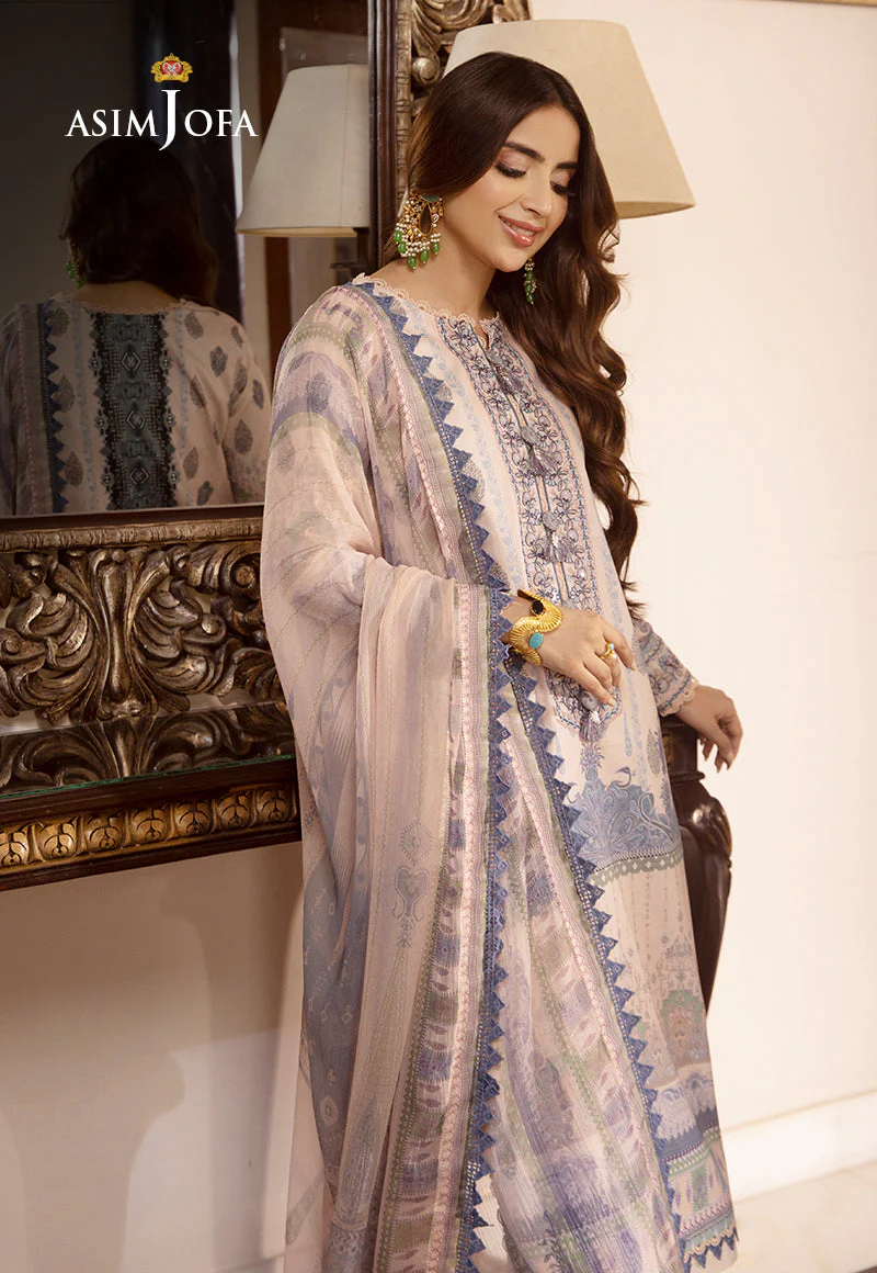 AJAS-05 DESIGNERS EMBROIDERED STITCHED 3 PCS - Image 6