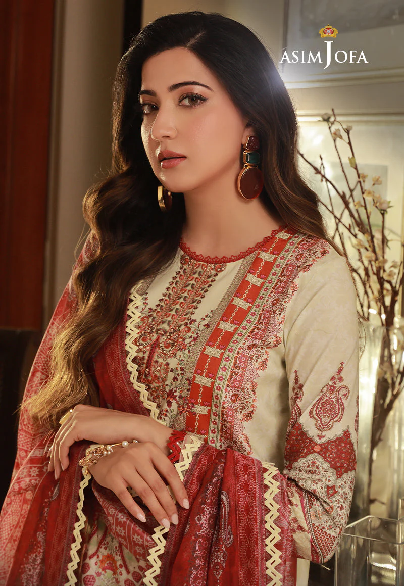 AJAS-10 DESIGNERS EMBROIDERED STITCHED 3 PCS - Image 3