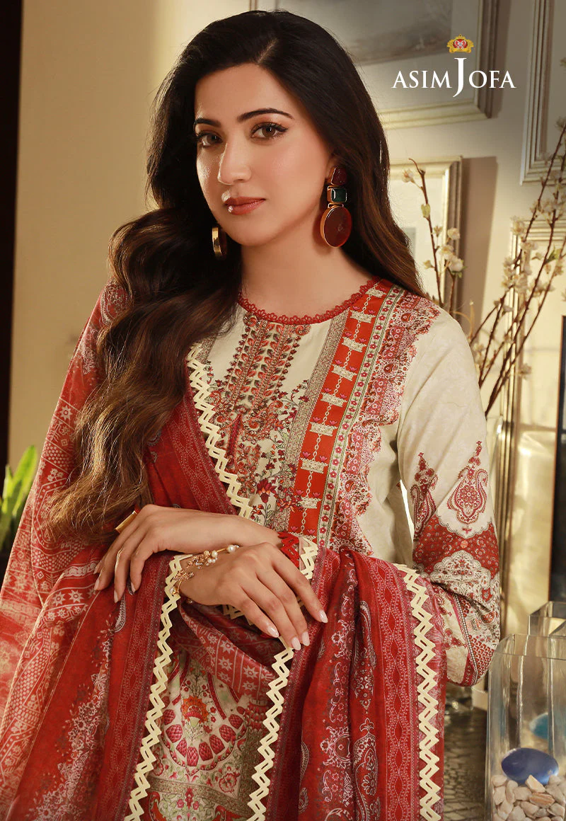 AJAS-10 DESIGNERS EMBROIDERED STITCHED 3 PCS - Image 4