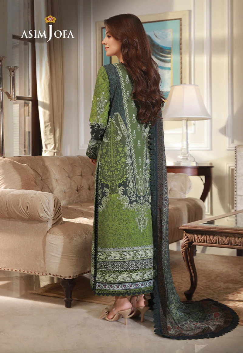 AJAS-14 DESIGNERS EMBROIDERED STITCHED 3 PCS - Image 2