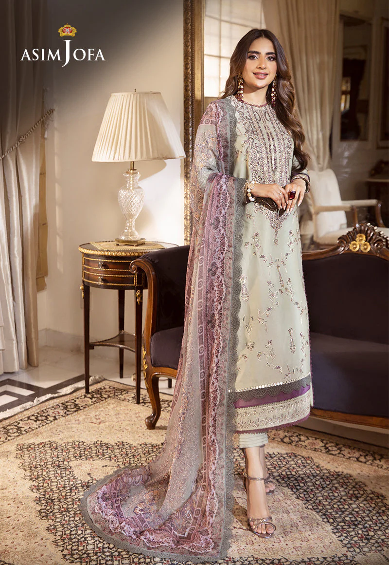 AJAS-30 DESIGNERS EMBROIDERED STITCHED 3 PCS