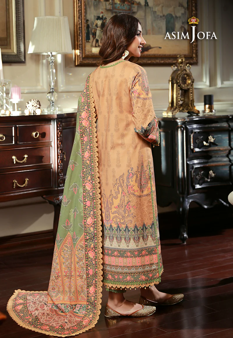 AJAWP-12 PRINTED KARANDI STITCHED 3 PCS - Image 2