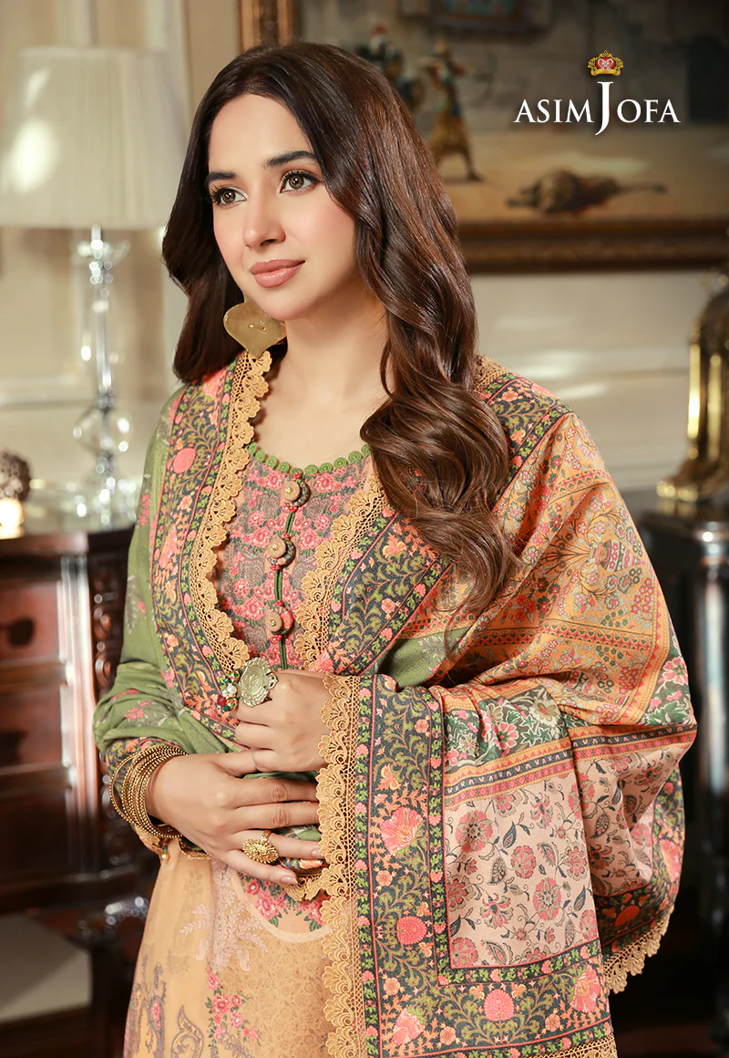 AJAWP-12 PRINTED KARANDI STITCHED 3 PCS - Image 5