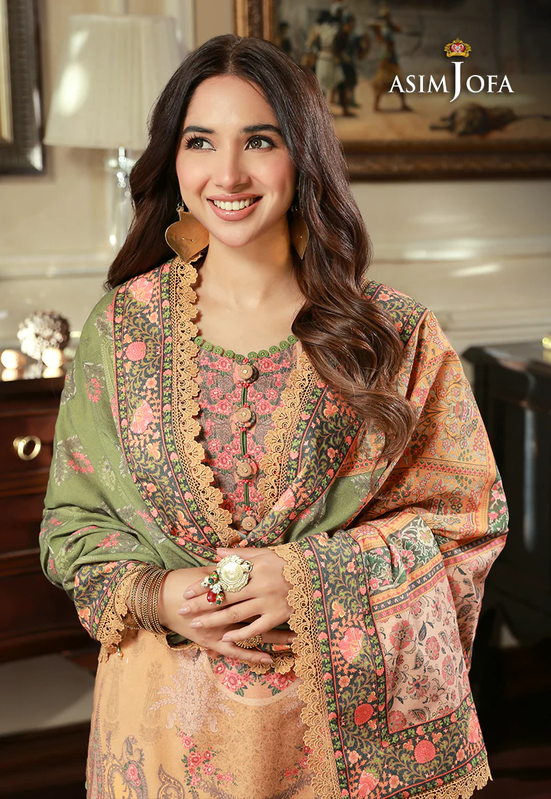 AJAWP-12 PRINTED KARANDI STITCHED 3 PCS - Image 6