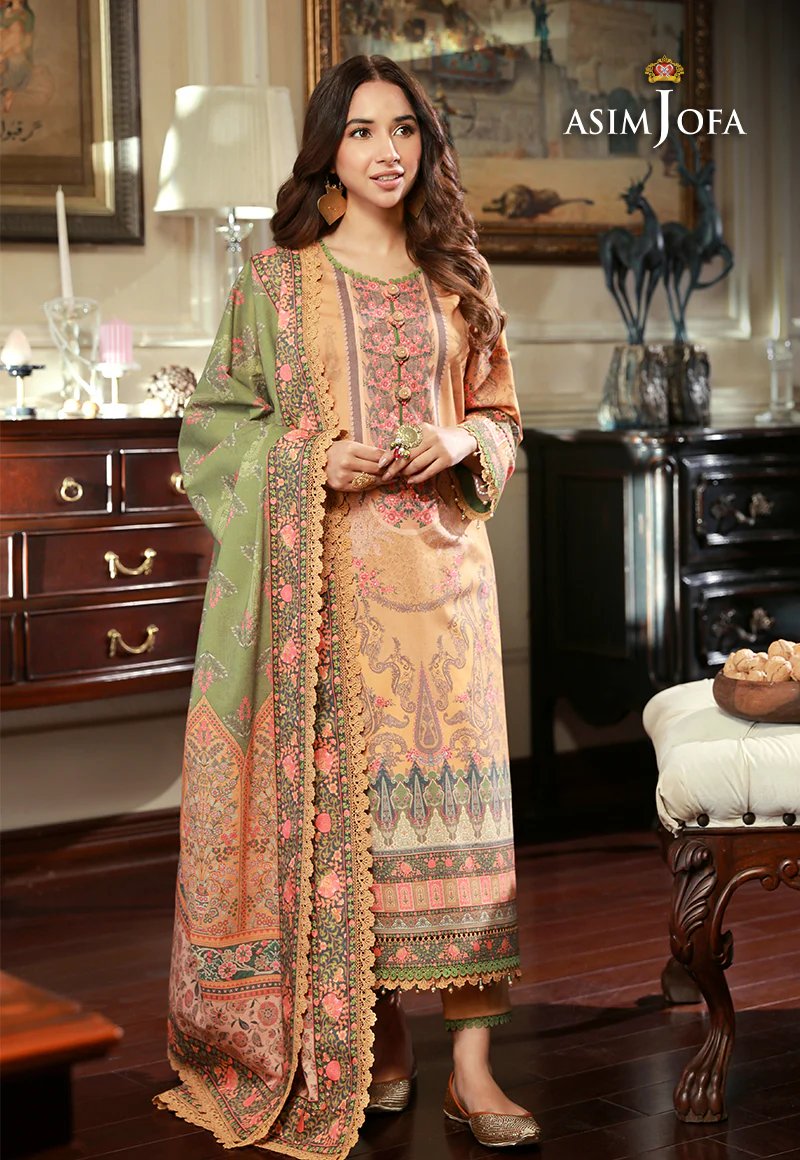 AJAWP-12 PRINTED KARANDI STITCHED 3 PCS - Image 8
