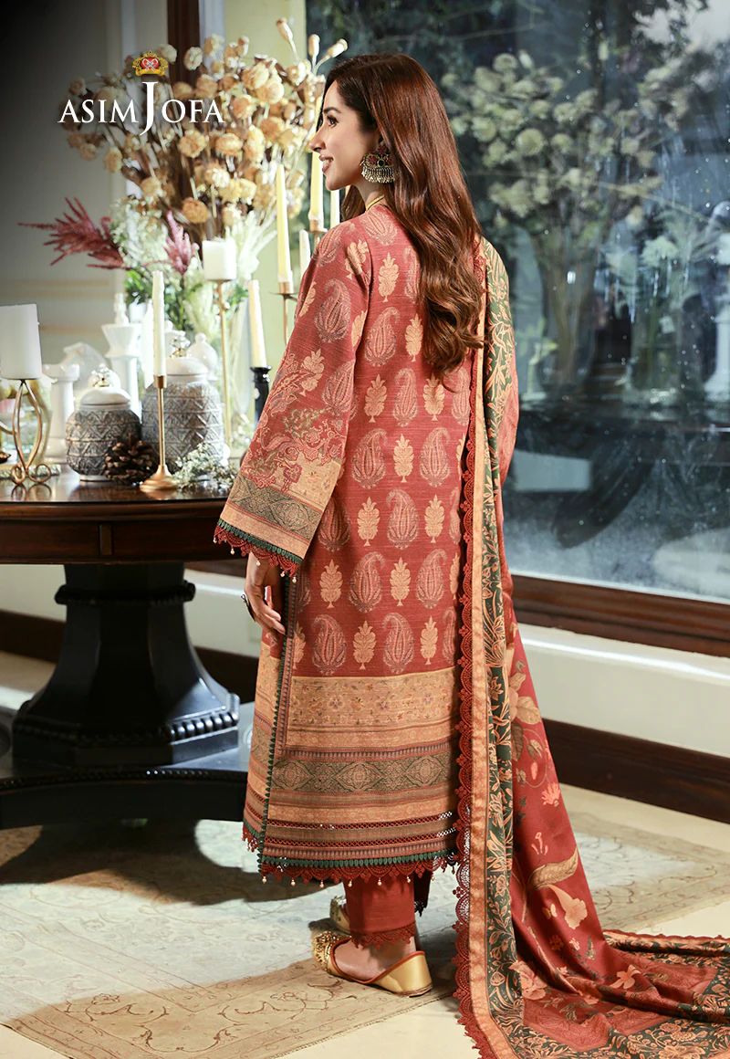 AJAWP-05 EMBROIDERED KARANDI STITCHED 3 PCS - Image 2