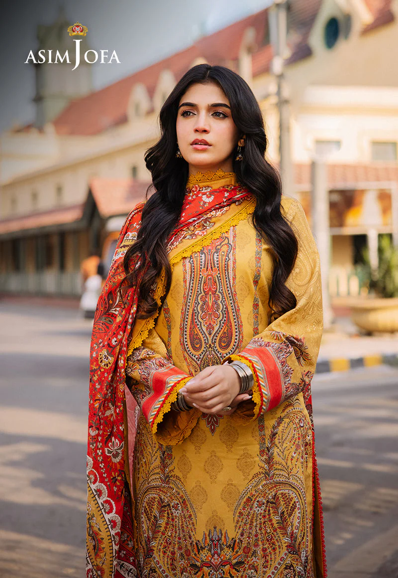 AJBBD-08 DESIGNERS EMBROIDERED STITCHED 3 PCS - Image 6