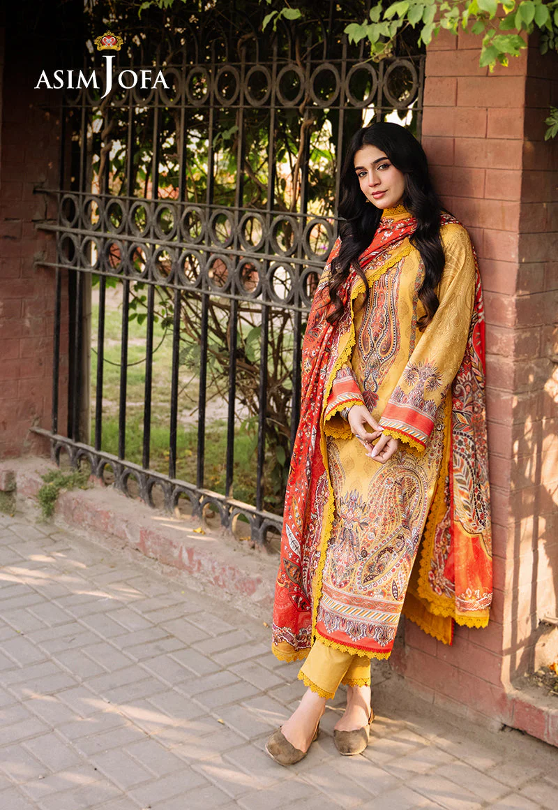 AJBBD-08 DESIGNERS EMBROIDERED STITCHED 3 PCS - Image 7