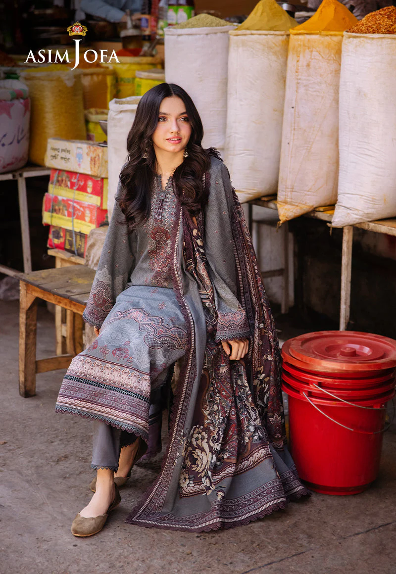 AJBBD-11 DESIGNERS EMBROIDERED STITCHED 3 PCS - Image 5