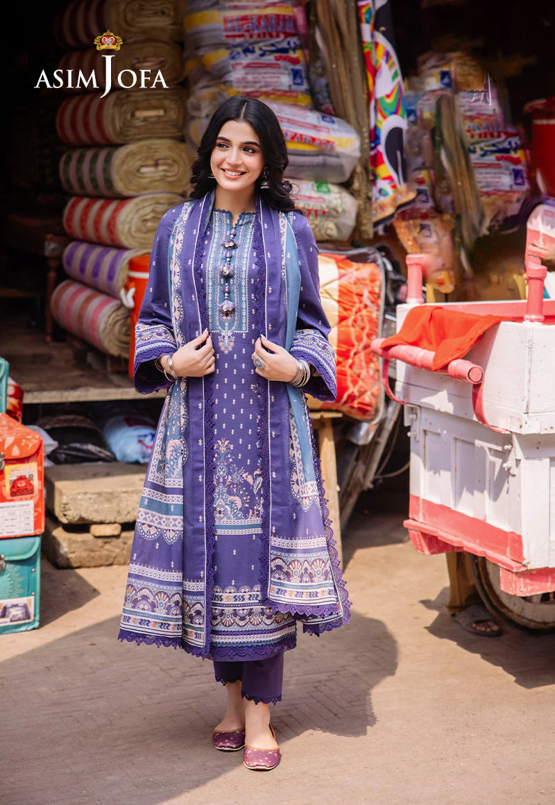 AJBBD-14 DESIGNERS EMBROIDERED STITCHED 3 PCS - Image 3