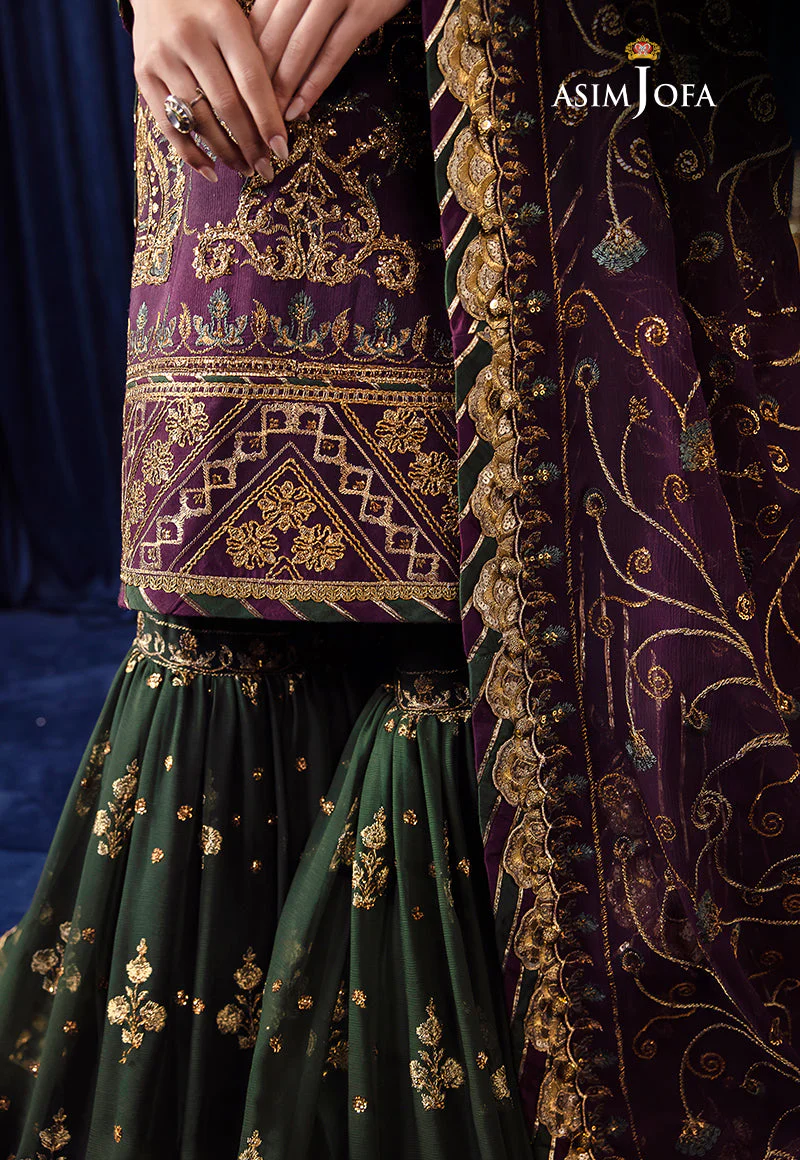 AJBK-07 DESIGNERS EMBROIDERED STITCHED 3 PCS - Image 10