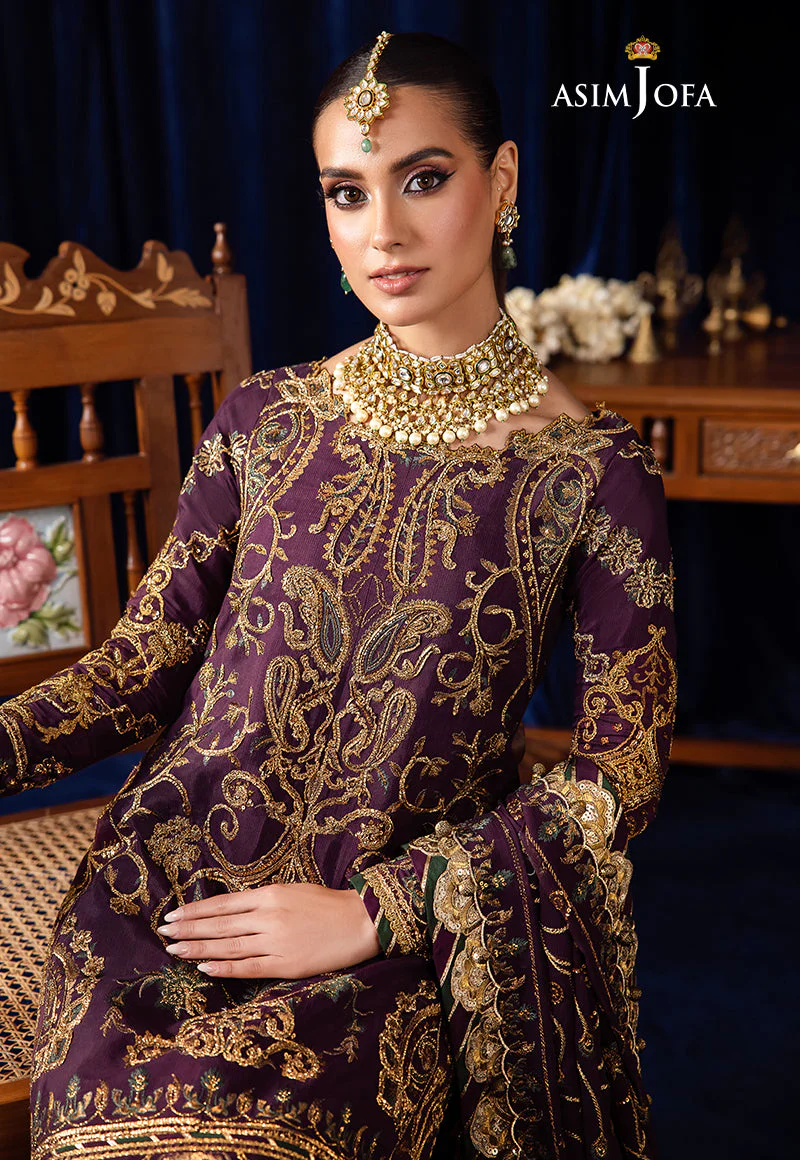 AJBK-07 DESIGNERS EMBROIDERED STITCHED 3 PCS - Image 15
