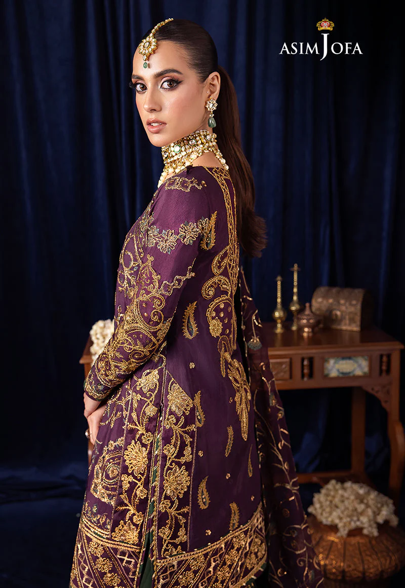 AJBK-07 DESIGNERS EMBROIDERED STITCHED 3 PCS - Image 2