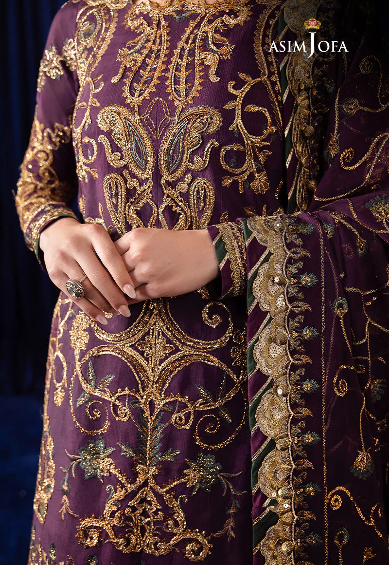 AJBK-07 DESIGNERS EMBROIDERED STITCHED 3 PCS - Image 5