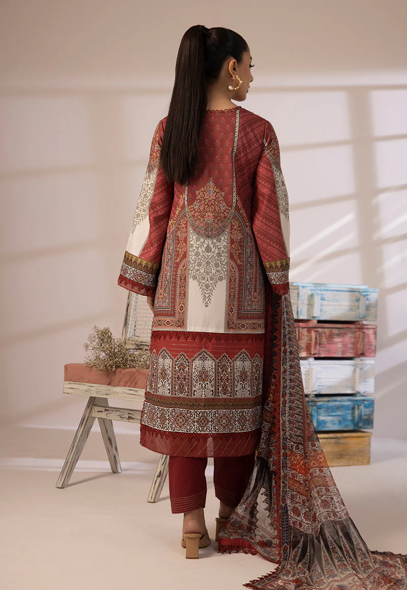 AJBPD-05 DESIGNERS EMBROIDERED STITCHED 3 PCS - Image 3
