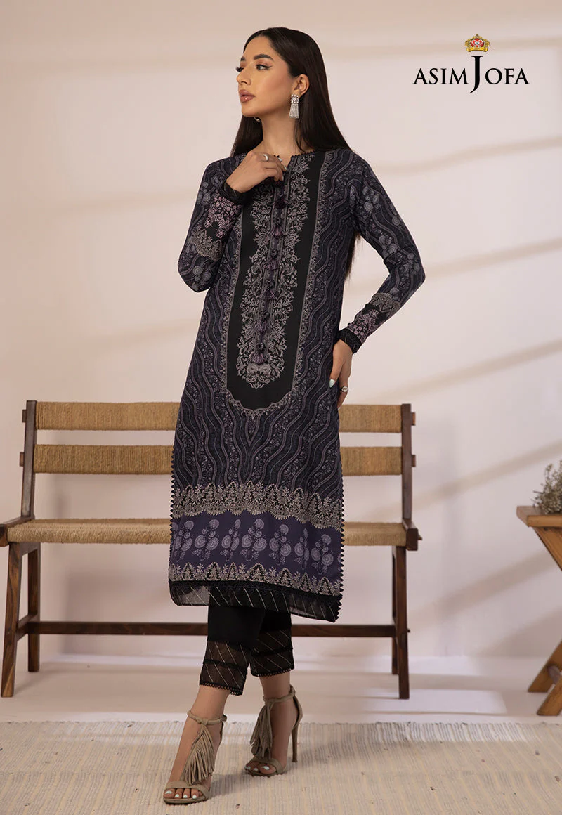 AJBPD-23 DESIGNERS STITCHED PRINTED CAMBRIC 2 PCS - Image 2