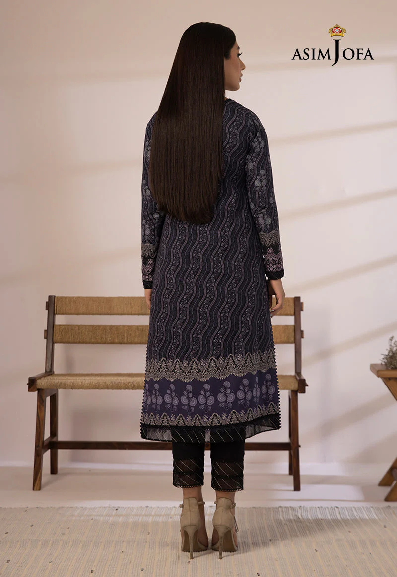 AJBPD-23 DESIGNERS STITCHED PRINTED CAMBRIC 2 PCS - Image 3