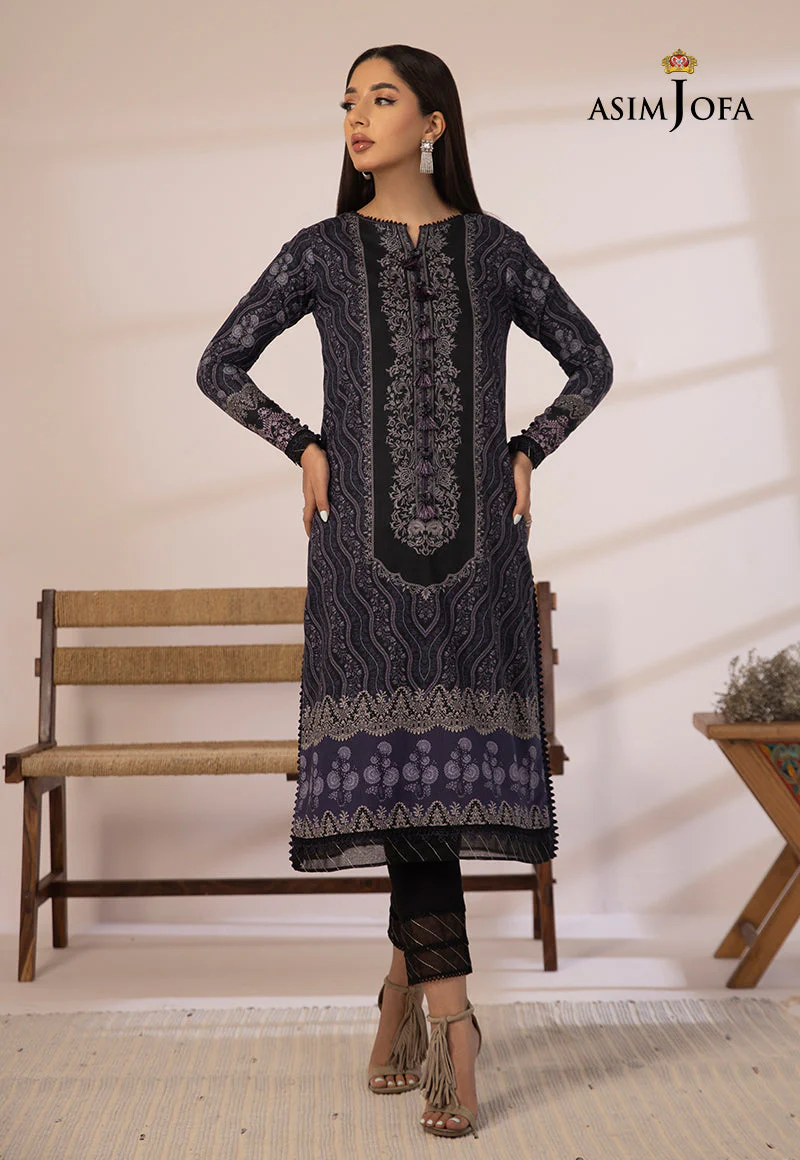AJBPD-23 DESIGNERS STITCHED PRINTED CAMBRIC 2 PCS - Image 6