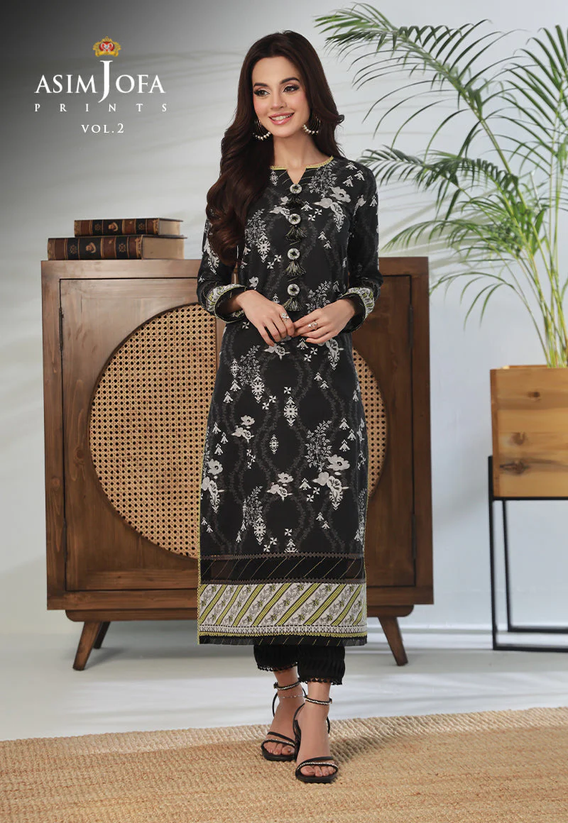 AJBPD-60 DESIGNERS STITCHED PRINTED LAWN 1 PC - Image 7