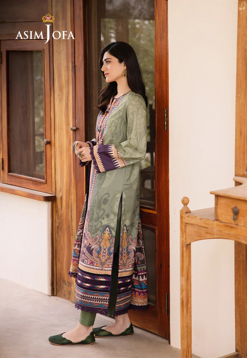 AJBU-13 PRINTED LAWN 3 PCS - Image 3