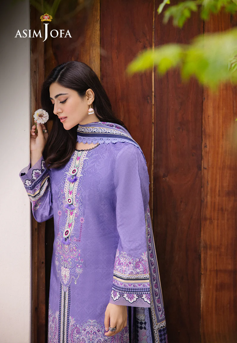 AJBU-21 PRINTED LAWN 3 PCS - Image 5