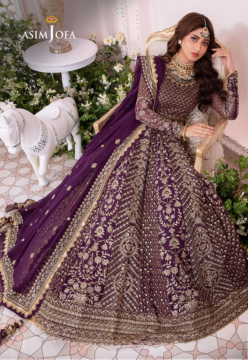 AJCC-04 DESIGNERS STITCHED EMBROIDERED CHIFFON 3 PCS - Image 5