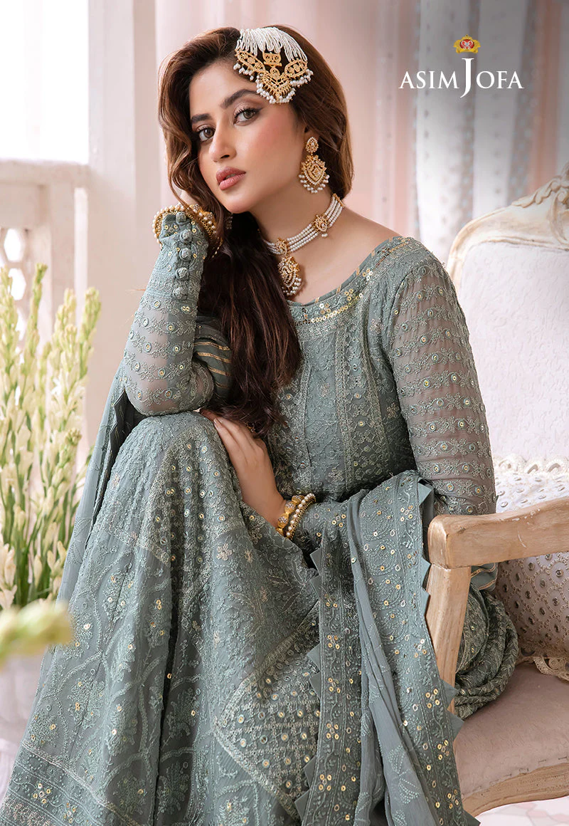AJCC-07 DESIGNERS STITCHED EMBROIDERED CHIFFON 3 PCS - Image 14
