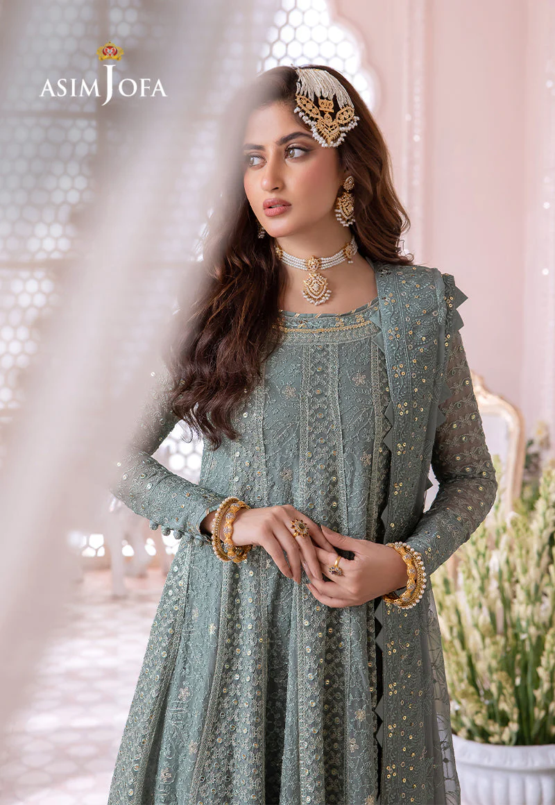 AJCC-07 DESIGNERS STITCHED EMBROIDERED CHIFFON 3 PCS - Image 16