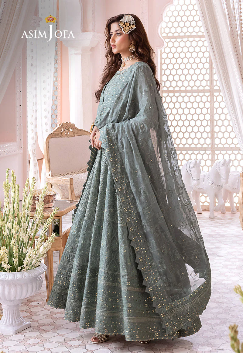 AJCC-07 DESIGNERS STITCHED EMBROIDERED CHIFFON 3 PCS - Image 4