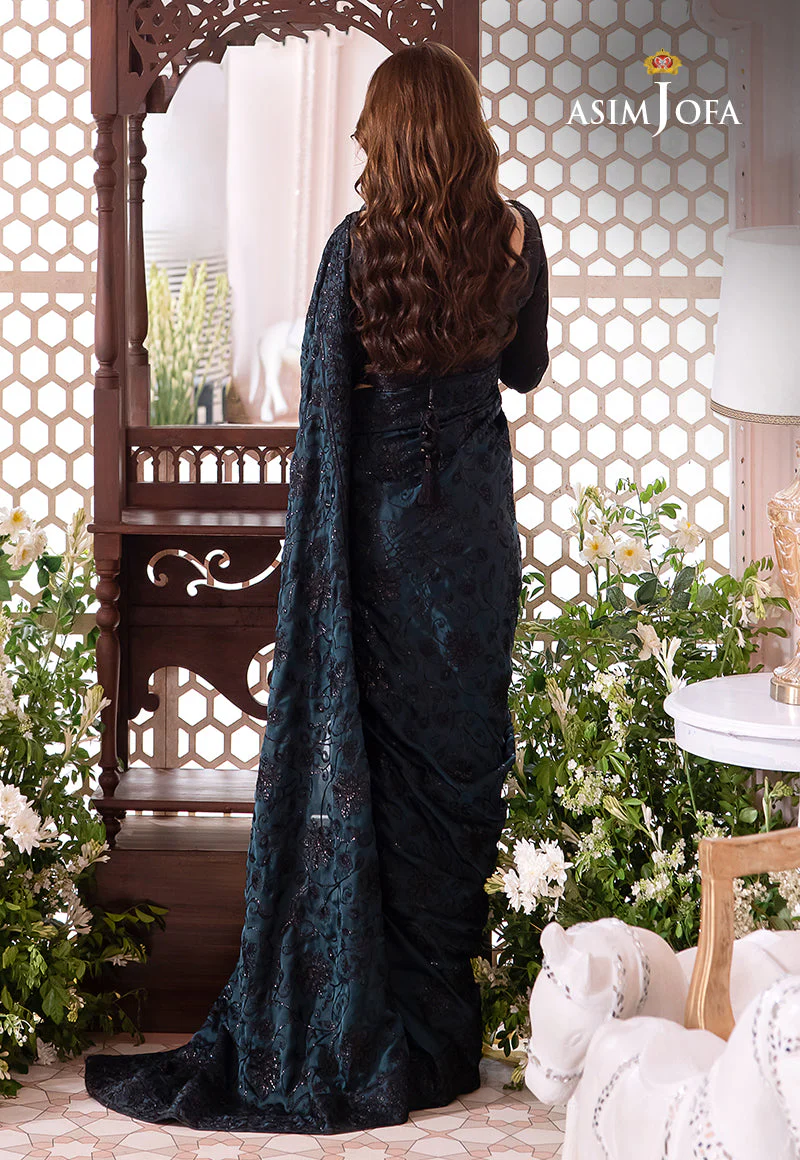 AJCC-08 DESIGNERS STITCHED EMBROIDERED CHARMEUSE SILK 3 PCS - Image 5