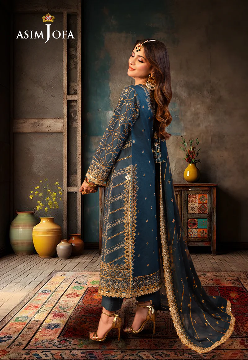 AJCD-01 EMBROIDERED TWISTED SILK 3 PCS - Image 2