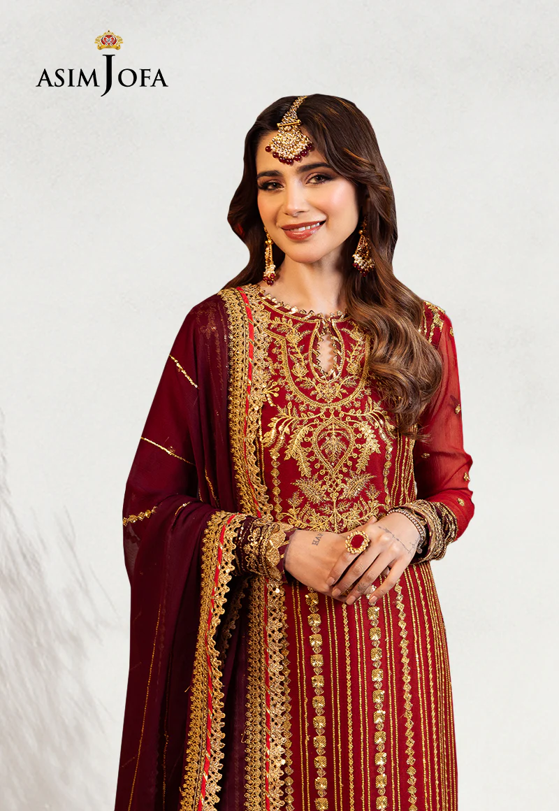 AJCD-28 EMBROIDERED CHIFFON 3 PCS - Image 3