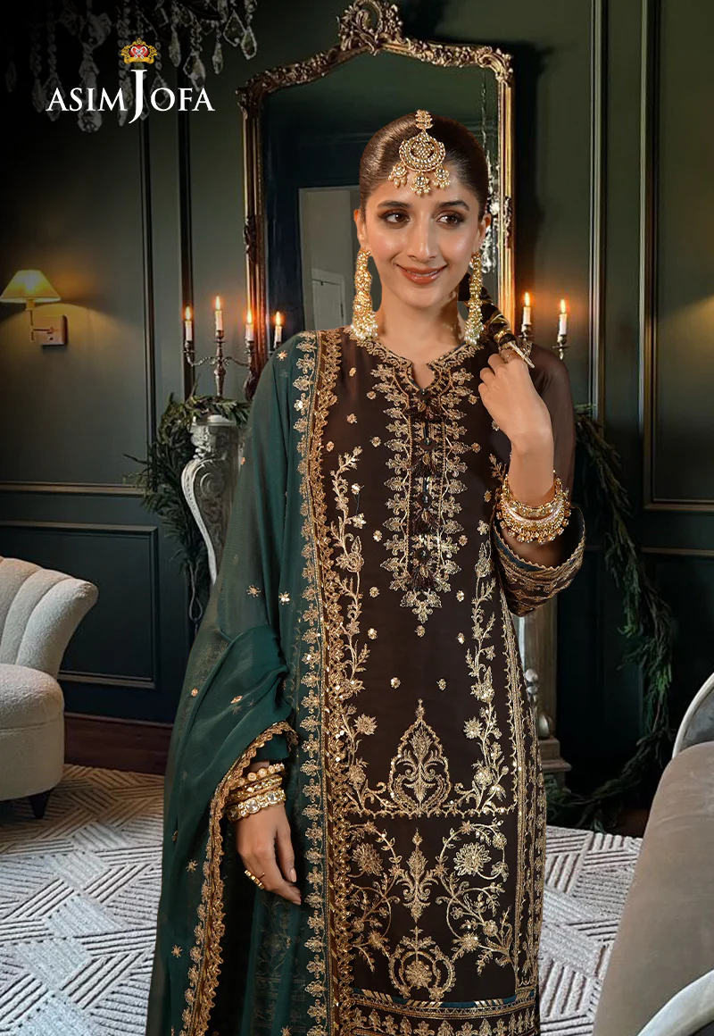 AJCD-29 EMBROIDERED CHIFFON 3 PCS - Image 3