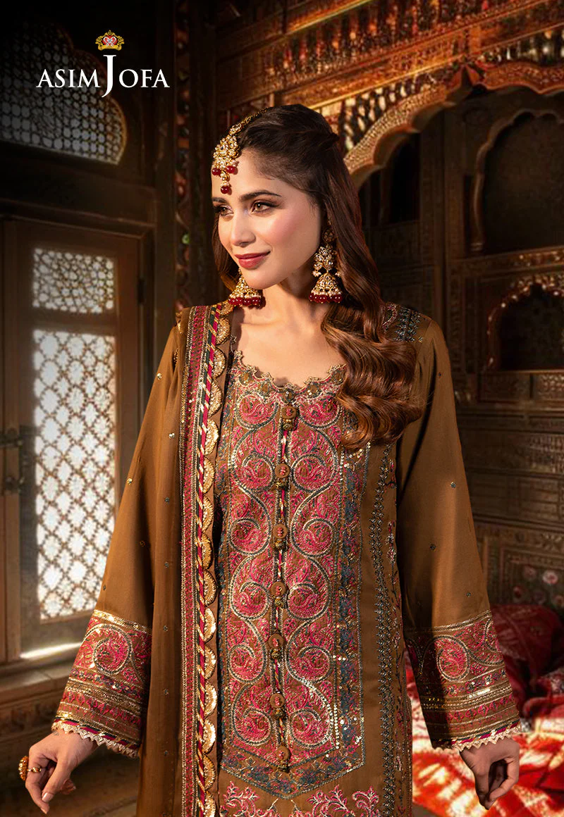 AJCDD-08 EMBROIDERED TWISTED SILK STITCHED 3 PCS - Image 3