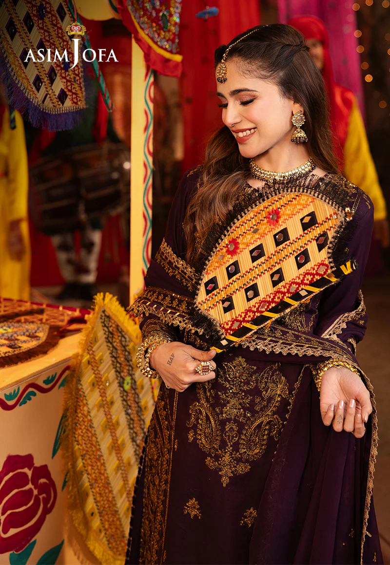 AJCDP-23 EMBROIDERED TWISTED SILK STITCHED 3 PCS - Image 9