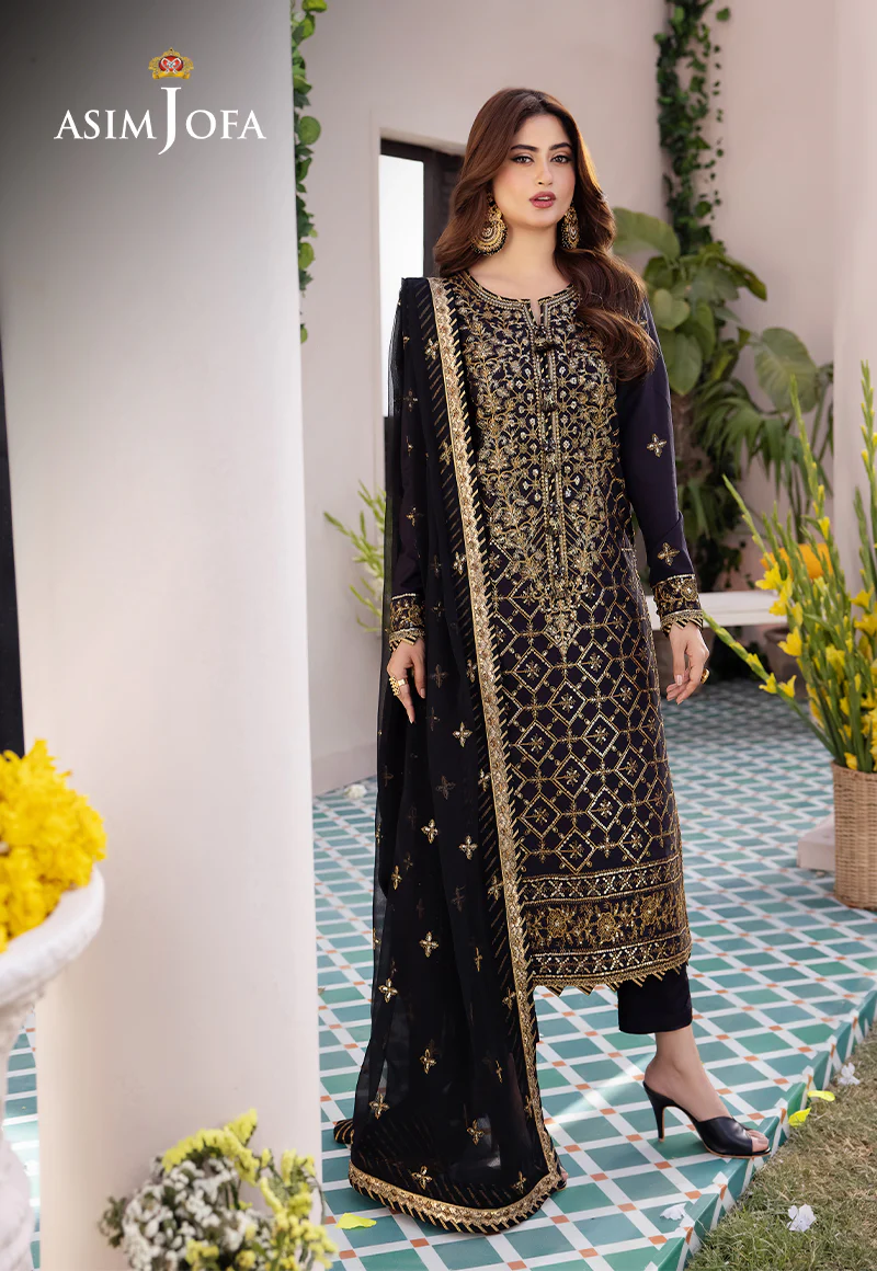 AJCF-04 EMBROIDERED BOSKI SILK 3 PCS - Image 10