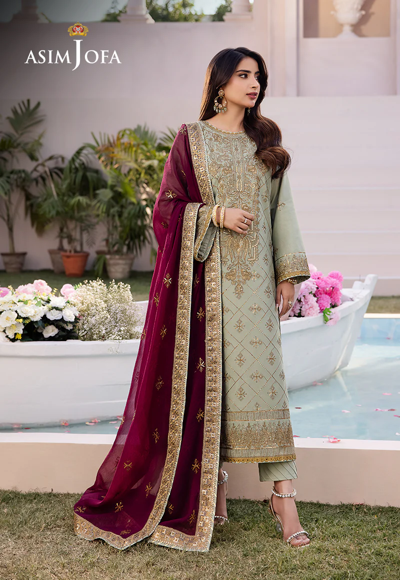 AJCF-06 EMBROIDERED JUMBO SILK 3 PCS - Image 2