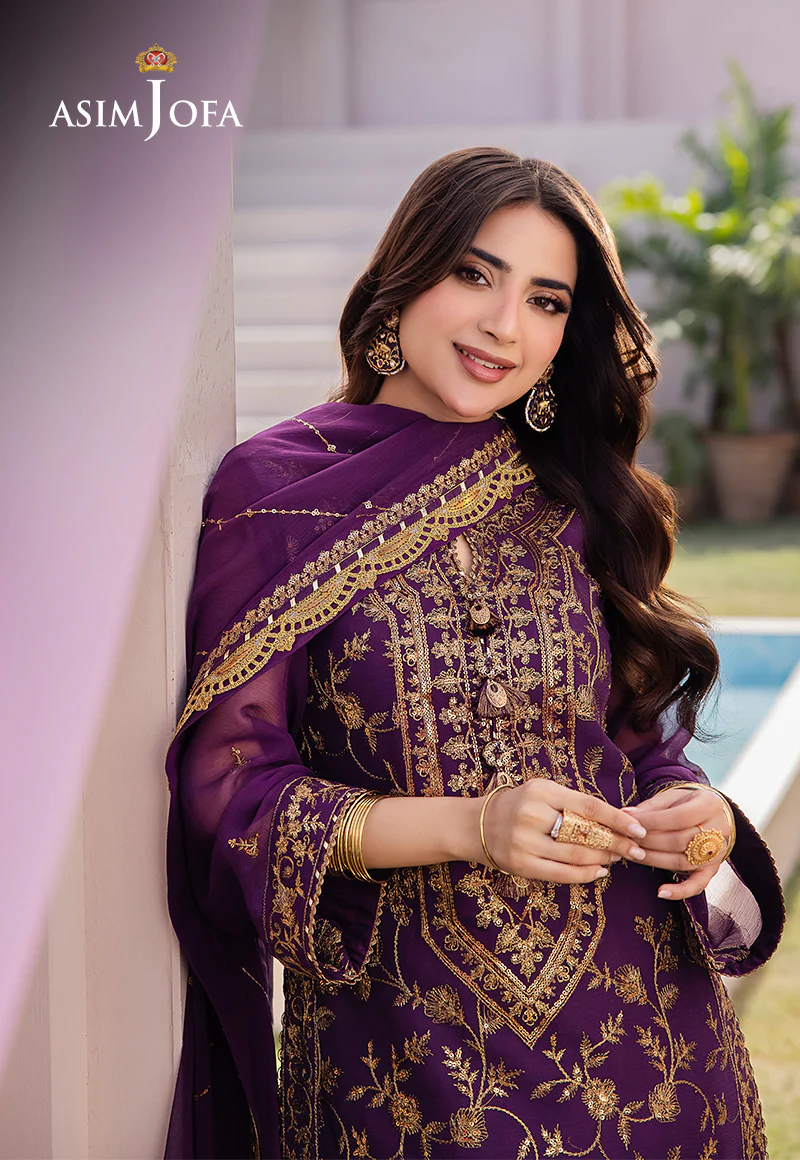 AJCFD-08 EMBROIDERED CHIFFON 3 PCS - Image 4