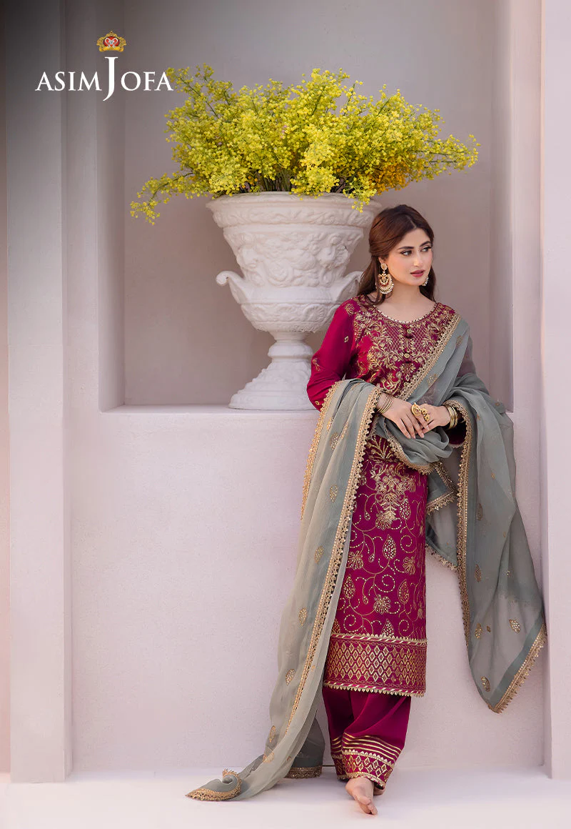 AJCFD-12 EMBROIDERED BOSKI SILK 3 PCS - Image 6