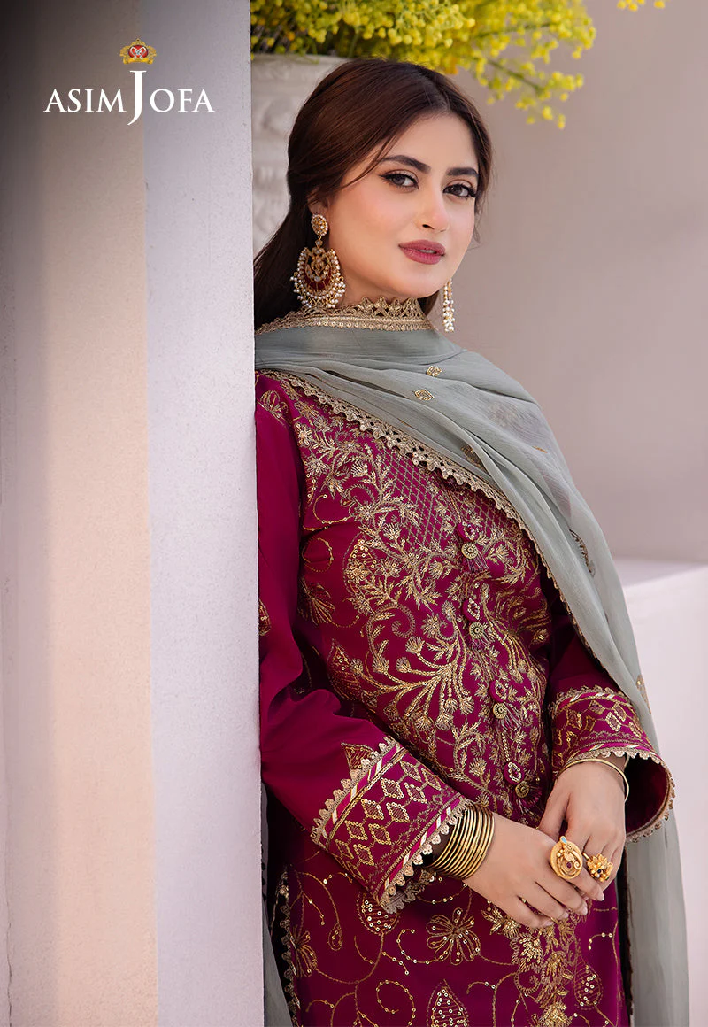 AJCFD-12 EMBROIDERED BOSKI SILK 3 PCS - Image 9